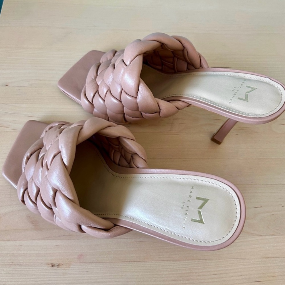 Marc Fisher Dakina Braided Leather Stiletto Slide - Picture 6 of 9